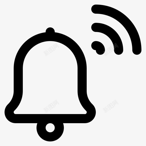 网络通知警报铃声图标svg_新图网 https://ixintu.com 信号 移动网络线路 网络通知 警报 铃声