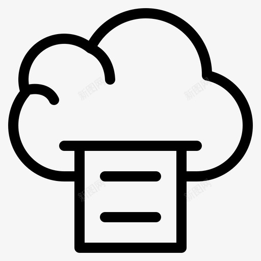 云文档打印图标svg_新图网 https://ixintu.com 云 多媒体 打印 文档