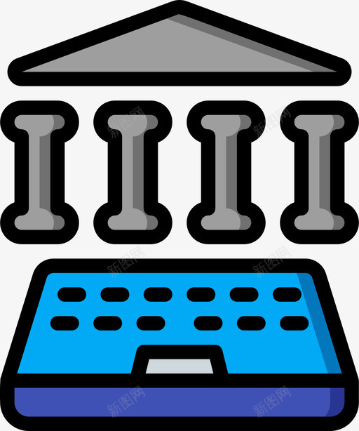 网上银行金融133线性颜色图标svg_新图网 https://ixintu.com 线性 网上银行 金融 颜色