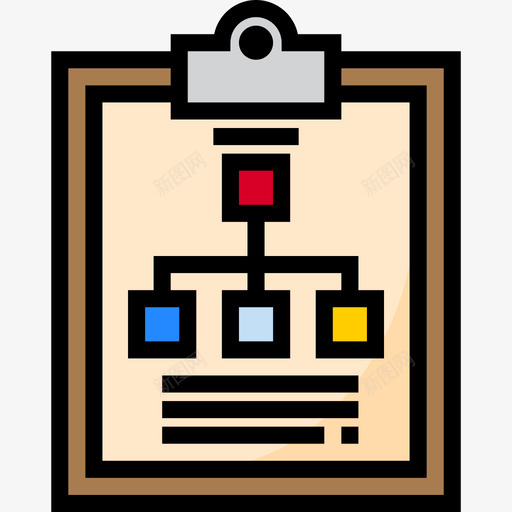 图表办公室供应商4线颜色图标svg_新图网 https://ixintu.com 供应商 办公室 图表 颜色