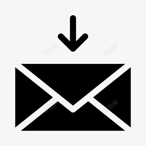 收件箱批准邮件图标svg_新图网 https://ixintu.com 字形 批准 接收 收件箱 财务 邮件