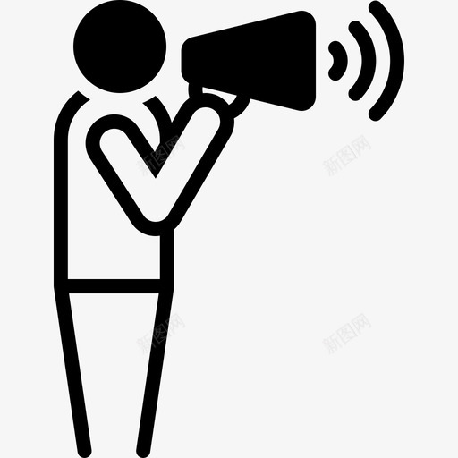 喊叫扩音器尖叫图标svg_新图网 https://ixintu.com 喊叫 尖叫 扩音器