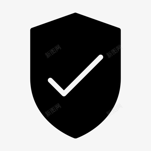 安全检查保护图标svg_新图网 https://ixintu.com 保护 安全 屏蔽 托管线字形 检查 验证
