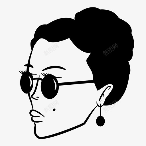 时髦女人漂亮酷图标svg_新图网 https://ixintu.com 女人 时髦 模特 漂亮