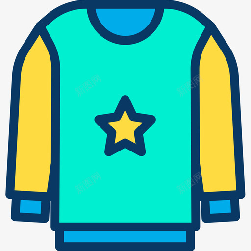毛衣衣服和时尚5线性颜色图标svg_新图网 https://ixintu.com 时尚 毛衣 线性 衣服 颜色