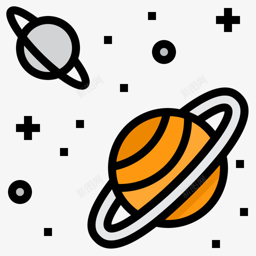 空间空间和星系线颜色图标svg_新图网 https://ixintu.com 星系 空间 颜色