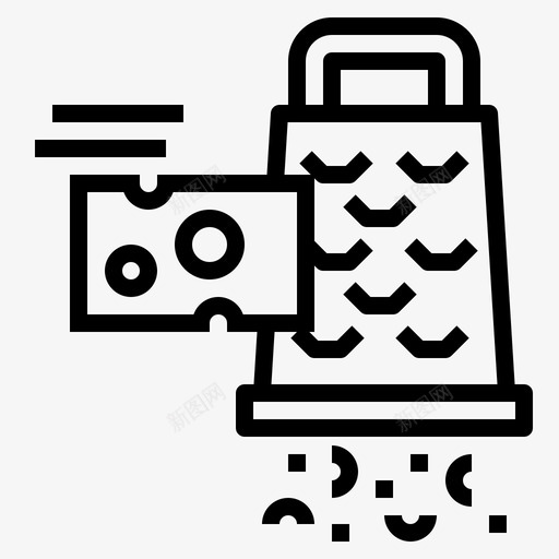 刨丝机烹饪85线性图标svg_新图网 https://ixintu.com 刨丝机 烹饪85 线性