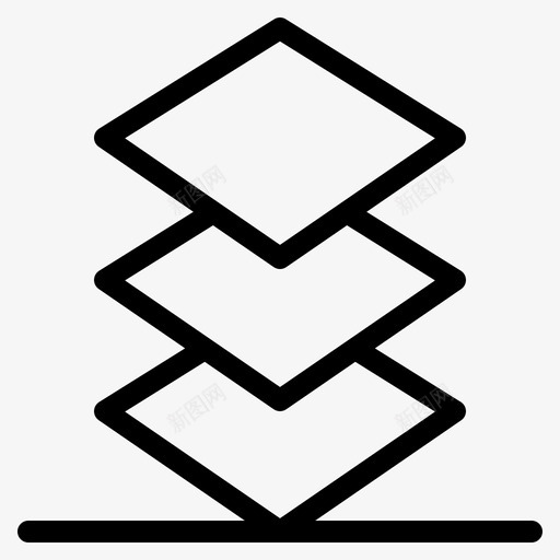 排列分层堆叠图标svg_新图网 https://ixintu.com 分层 堆叠 排列 设计