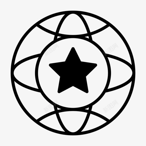 全球之星地球国际图标svg_新图网 https://ixintu.com 世界 之星 假日 假期 全球 国际 地球
