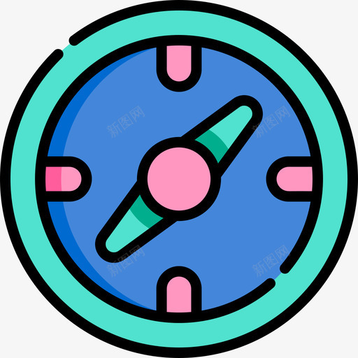 指南针ui53线性颜色图标svg_新图网 https://ixintu.com ui 指南针 线性 颜色
