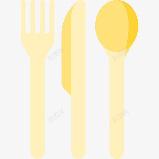 餐具外卖48扁平图标svg_新图网 https://ixintu.com 外卖 扁平 餐具