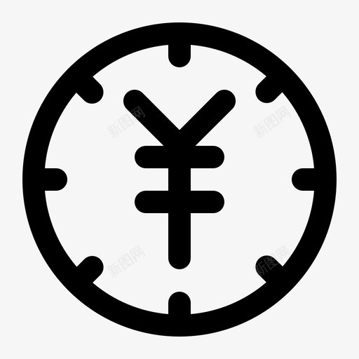 日元硬币货币日本图标svg_新图网 https://ixintu.com 商业 日元 日本 硬币 线性 货币 金融