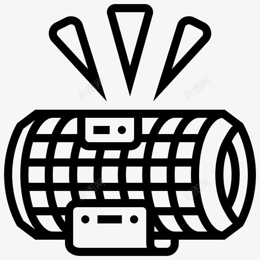 Boombox嘻哈33线性图标svg_新图网 https://ixintu.com Boombox 嘻哈 线性