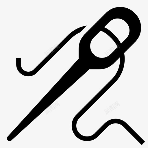 缝纫针75字形图标svg_新图网 https://ixintu.com 缝纫针75字形