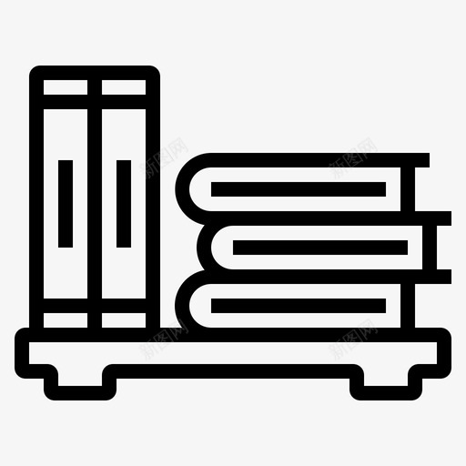 书籍书架家具图标svg_新图网 https://ixintu.com 书架 书籍 图书馆 家具 通讯