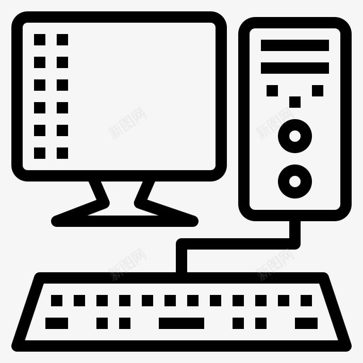 电脑屏幕技术图标svg_新图网 https://ixintu.com 屏幕 开发 技术 桌面 电脑