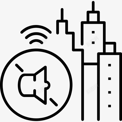 智慧城市没有声音建设沉默图标svg_新图网 https://ixintu.com 建设 无声 智慧城市没有声音 沉默 科技