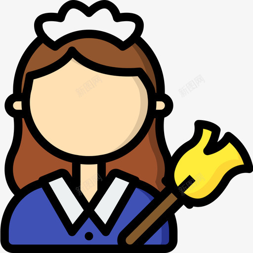 女仆职业23直系肤色图标svg_新图网 https://ixintu.com 女仆 直系肤色 职业23