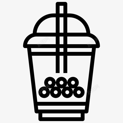 冰茶饮料36线性图标svg_新图网 https://ixintu.com 冰茶 线性 饮料36