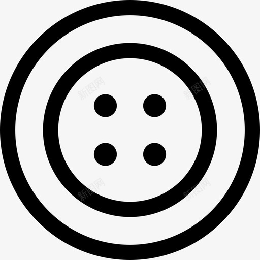 钮扣针织品4线状图标svg_新图网 https://ixintu.com 线状 针织品 钮扣