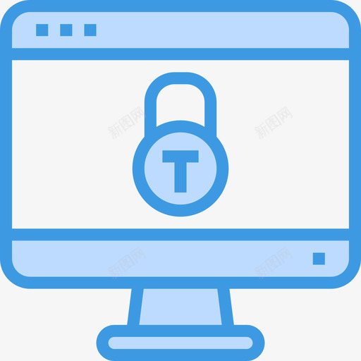 锁网站和windows界面蓝色图标svg_新图网 https://ixintu.com windows 界面 网站 蓝色