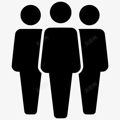 人员社区客户图标svg_新图网 https://ixintu.com 人员 员工 团队 客户 社区