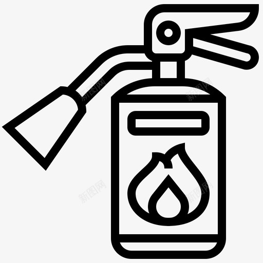 灭火器烧烤和烧烤派对线性图标svg_新图网 https://ixintu.com 派对 灭火器 烧烤 线性