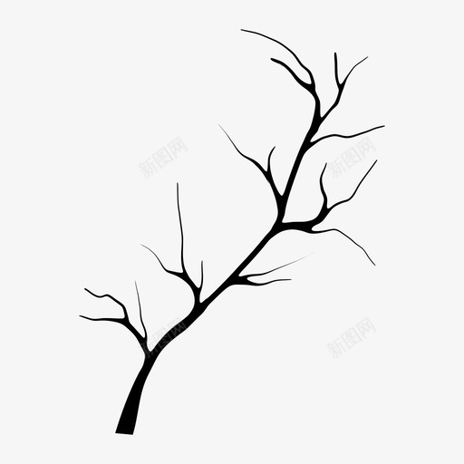 枯枝柴火植物图标svg_新图网 https://ixintu.com 枯枝 柴火 树木 植物