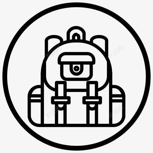 书包返校背包图标svg_新图网 https://ixintu.com 书包 教育圈线 背包 返校