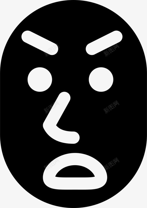 愤怒危险脸图标svg_新图网 https://ixintu.com 危险 心烦意乱 愤怒 满脸 都是