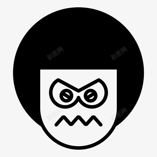 男孩生气脸图标svg_新图网 https://ixintu.com 生气 男孩 紧张 表情