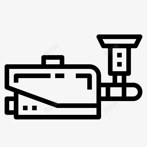 闭路电视摄像机安全系统图标svg_新图网 https://ixintu.com 加油站 安全系统 技术 摄像机 闭路电视
