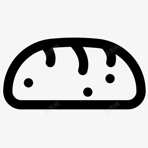 自制面包食品健康图标svg_新图网 https://ixintu.com 健康 健康食品 素食 自制 面包 食品