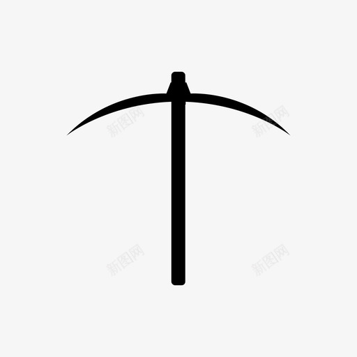 鹤嘴锄建筑设备图标svg_新图网 https://ixintu.com 工业 工作 工具 建筑 设备 鹤嘴