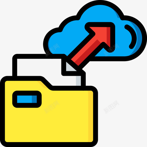 文件夹信息技术9线颜色图标svg_新图网 https://ixintu.com 信息技术 文件夹 颜色