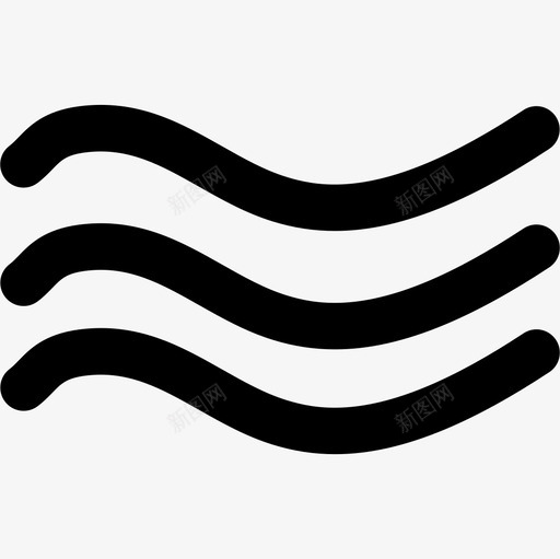波浪海5线性图标svg_新图网 https://ixintu.com 波浪 线性