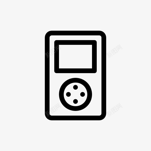 mp3播放器电子ipod图标svg_新图网 https://ixintu.com ipod mp3播放器 媒体播放器 电子