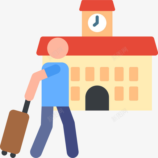 火车站火车站20彩色图标svg_新图网 https://ixintu.com 彩色 火车站 火车站20