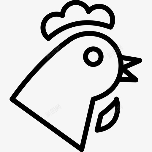 母鸡农业园艺直系图标svg_新图网 https://ixintu.com 农业园艺 母鸡 直系
