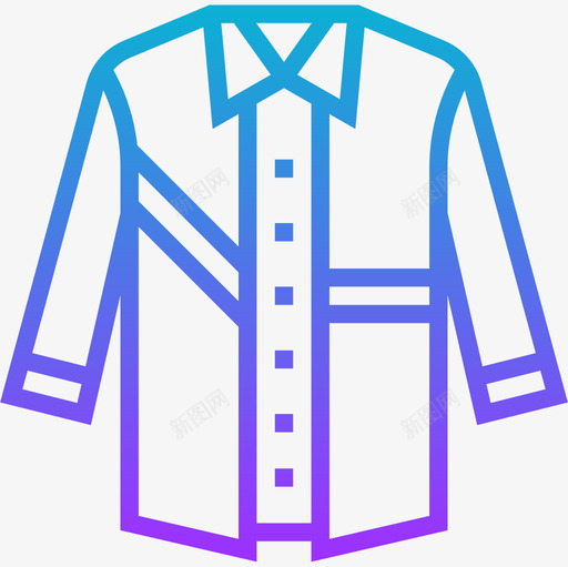 衬衫衣服96渐变色图标svg_新图网 https://ixintu.com 变色 渐变 衣服 衬衫
