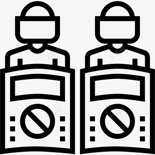 防暴警察抗议直系图标svg_新图网 https://ixintu.com 抗议 直系 防暴警察
