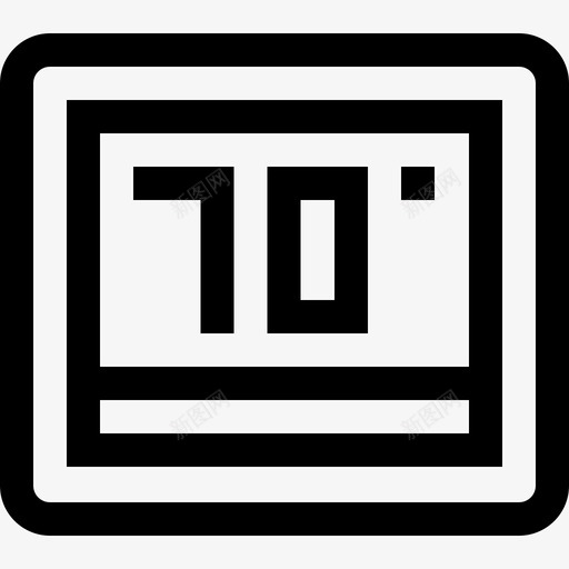 温控器domotics17线性图标svg_新图网 https://ixintu.com domotics 温控器 线性