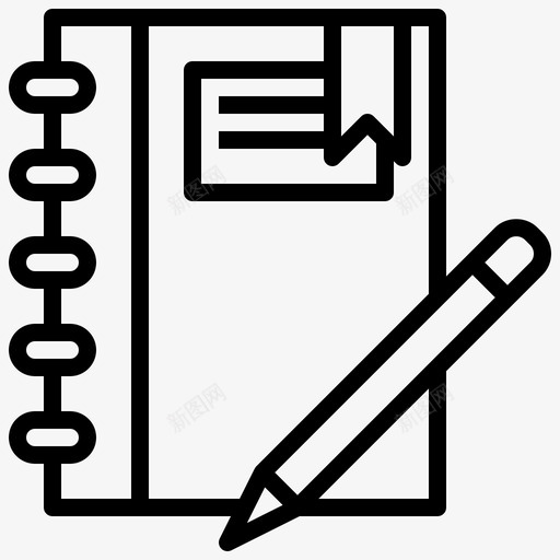 笔记本书店1线性图标svg_新图网 https://ixintu.com 书店 笔记本 线性