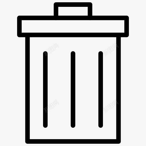 删除垃圾回收站图标svg_新图网 https://ixintu.com 删除 回收站 垃圾 垃圾桶 移除