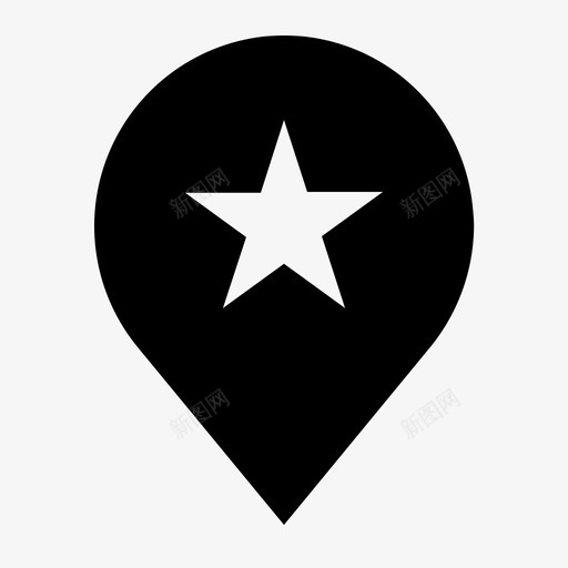 固定收藏夹位置地图图标svg_新图网 https://ixintu.com 位置 固定 地图 地点 实体 导航 收藏夹