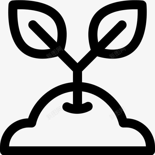芽生态学169线性图标svg_新图网 https://ixintu.com 生态学 线性