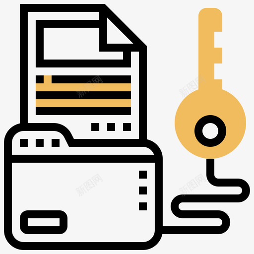 密钥机密信息11黄色阴影图标svg_新图网 https://ixintu.com 信息 密钥 机密 阴影 黄色