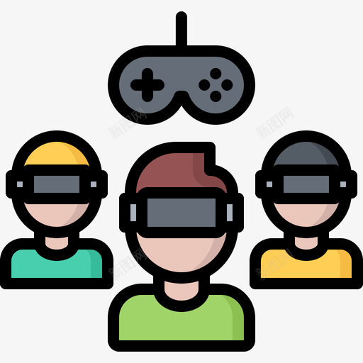 Vr眼镜虚拟现实90彩色图标svg_新图网 https://ixintu.com Vr 彩色 眼镜 虚拟现实