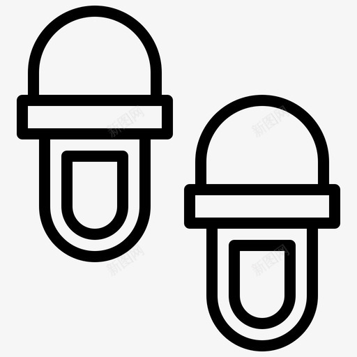 拖鞋卫生25直纹图标svg_新图网 https://ixintu.com 卫生 拖鞋 直纹