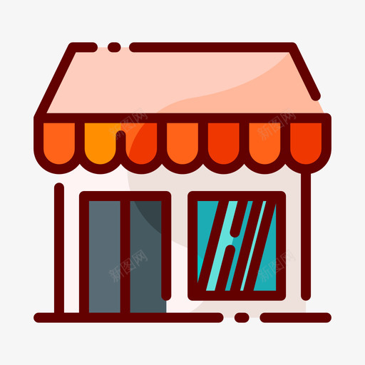商店超市58线性颜色图标svg_新图网 https://ixintu.com 商店 线性 超市 颜色